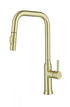 Elegant Lighting Noor Single Handle Pull Down Sprayer Kitchen Faucet in Brushed Gold Model: FAK-311BGD