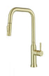 Elegant Lighting Noor Single Handle Pull Down Sprayer Kitchen Faucet in Brushed Gold Model: FAK-311BGD