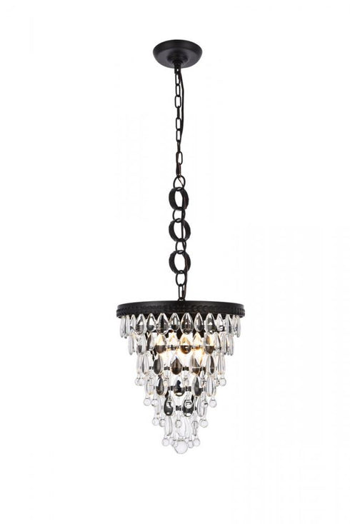Elegant Lighting Nordic 3 Light Pendant Model: 1219D13BR/RC
