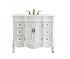 Elegant Lighting Oakland 42 Inch Single Bathroom Vanity in Antique White with Ivory White Engineered Marble Model: VF38842AW-VW