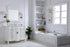 Elegant Lighting Oakland 42 Inch Single Bathroom Vanity in Antique White with Ivory White Engineered Marble Model: VF38842AW-VW