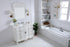 Elegant Lighting Oakland 42 Inch Single Bathroom Vanity in Antique White with Ivory White Engineered Marble Model: VF38842AW-VW