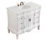 Elegant Lighting Oakland 42 Inch Single Bathroom Vanity in Antique White with Ivory White Engineered Marble Model: VF38842AW-VW