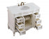Elegant Lighting Oakland 42 Inch Single Bathroom Vanity in Antique White with Ivory White Engineered Marble Model: VF38842AW-VW