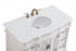 Elegant Lighting Oakland 42 Inch Single Bathroom Vanity in Antique White with Ivory White Engineered Marble Model: VF38842AW-VW