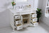 Elegant Lighting Oakland 48 Inch Single Bathroom Vanity in Antique White with Ivory White Engineered Marble Model: VF38848AW-VW