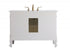 Elegant Lighting Oakland 48 Inch Single Bathroom Vanity in Antique White with Ivory White Engineered Marble Model: VF38848AW-VW