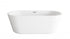 Elegant Lighting Odette 65 inch Soaking Bathtub in Glossy White with Brushed Gold Trim Model: BT10665GW-BGD