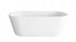 Elegant Lighting Odette 65 inch Soaking Bathtub in Glossy White with Brushed Gold Trim Model: BT10665GW-BGD