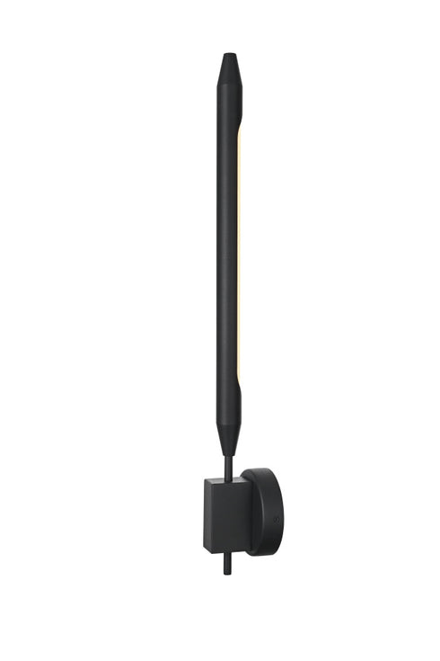 Elegant Lighting Odin 1 Light Wall Sconce W4.7 Inch E3.5 Inch H28.0 Inch in Black Model: OD401W28BK