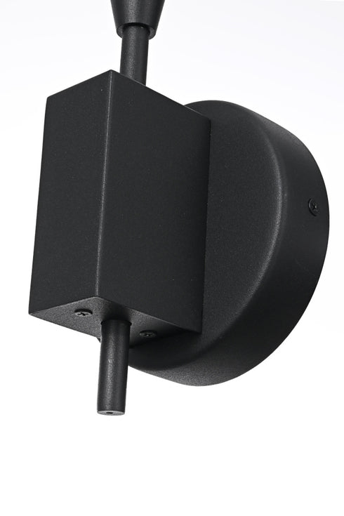 Elegant Lighting Odin 1 Light Wall Sconce W4.7 Inch E3.5 Inch H28.0 Inch in Black Model: OD401W28BK