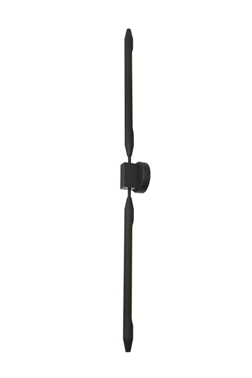 Elegant Lighting Odin 2 Light Wall Sconce W4.9 Inch E3.5 Inch H49.5 Inch in Black Model: OD401W50BK