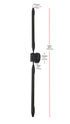 Elegant Lighting Odin 2 Light Wall Sconce W4.9 Inch E3.5 Inch H49.5 Inch in Black Model: OD401W50BK