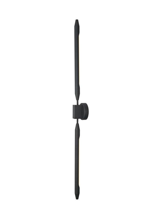 Elegant Lighting Odin 2 Light Wall Sconce W4.9 Inch E3.5 Inch H49.5 Inch in Black Model: OD401W50BK
