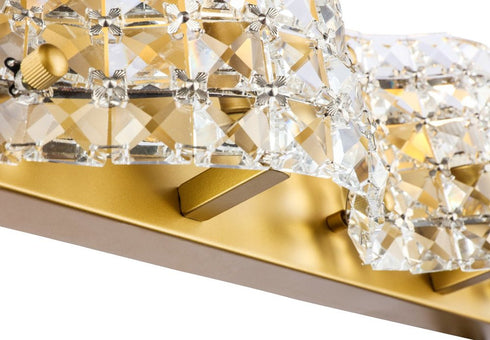 Elegant Lighting Ollie 3 light in Brass and Clear Crystals wall sconce Model: LD7016BR