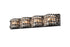 Elegant Lighting Ollie 4 light bath sconce in black with clear crystals in Black and Clear Finish Model: LD7017BK