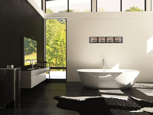 Elegant Lighting Ollie 4 light bath sconce in black with clear crystals in Black and Clear Finish Model: LD7017BK