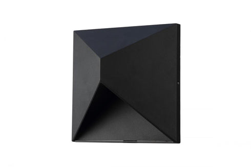 Elegant Lighting Olympos LED Outdoor Wall lamp L:W:8 H:8 9.5 Watt 600 Lumen 3000K black Finish Acrylic Lens Model: LDOD1101