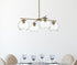 Elegant Lighting Opus 30.5 inch Pendant Clear Shade in Satin Gold in Satin Gold and Clear Finish Model: LD2331SG