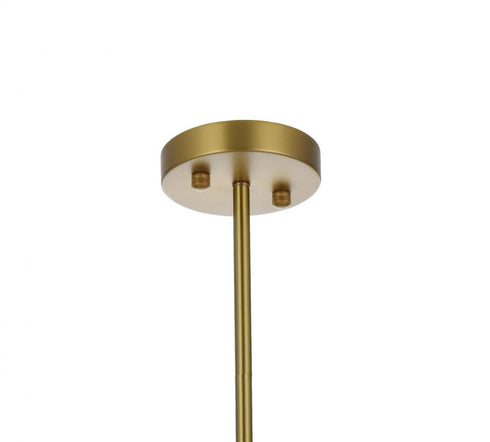 Elegant Lighting Opus 30.5 inch Pendant Clear Shade in Satin Gold in Satin Gold and Clear Finish Model: LD2331SG