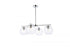 Elegant Lighting Opus 4 lights black pendant in Black and Clear Finish Model: LD2331BK