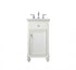 Elegant Lighting Otto 19 Inch Single Bathroom Vanity in Antique White with Ivory White Engineered Marble Model: VF12319AW-VW