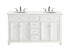 Elegant Lighting Otto 60 Inch Double Bathroom Vanity in Antique White with Ivory White Engineered Marble Model: VF12360DAW-VW