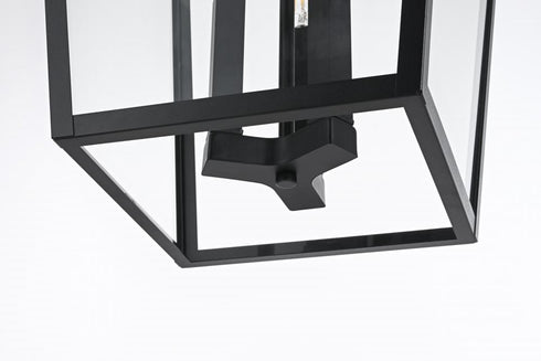 Elegant Lighting Oxford 7 inch Outdoor Pendant in Black Model: OD334H22BK