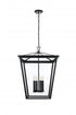 Elegant Lighting Oxford 7 inch Outdoor Pendant in Black Model: OD334H27BK