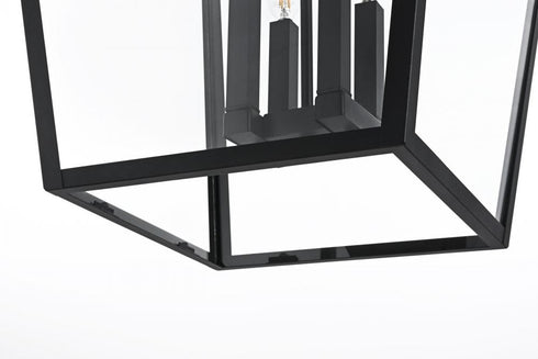 Elegant Lighting Oxford 7 inch Outdoor Pendant in Black Model: OD334H27BK