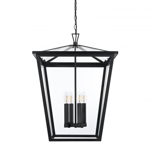 Elegant Lighting Oxford 7 inch Outdoor Pendant in Black Model: OD334H27BK