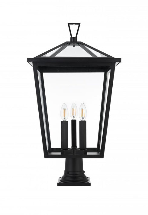 Elegant Lighting Oxford 7 inch Outdoor Pendant in Black Model: OD334P28BK