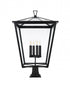 Elegant Lighting Oxford 7 inch Outdoor Pendant in Black Model: OD334P33BK