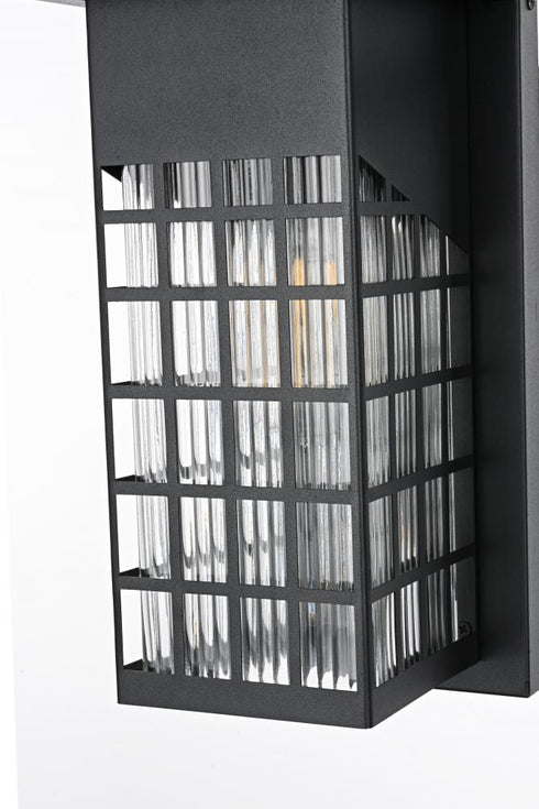 Elegant Lighting Palmer 7 inch Outdoor Pendant in Black Model: OD360W15BK