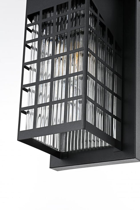 Elegant Lighting Palmer 7 inch Outdoor Pendant in Black Model: OD360W15BK