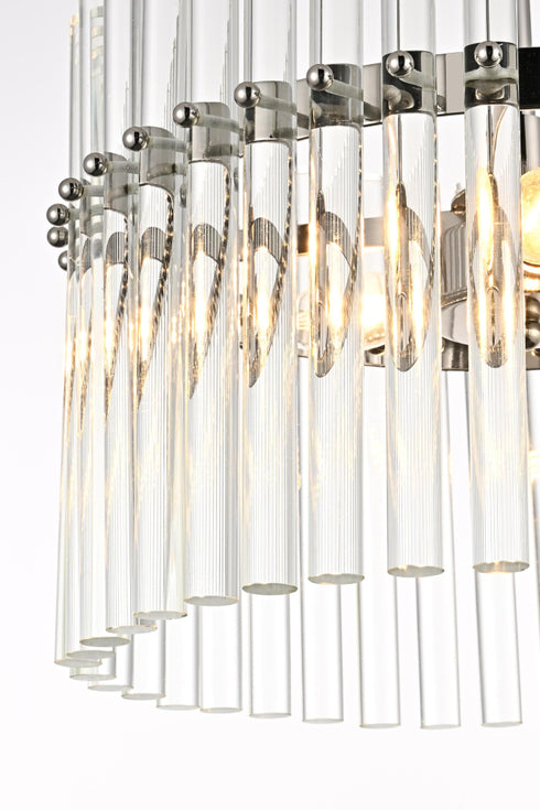 Elegant Lighting Paulina 3 Light Pendant D16 Inch x H16 Inch L3 Polished nickel Model: LD925D16PN
