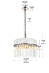 Elegant Lighting Paulina 3 Light Pendant D16 Inch x H16 Inch L3 Polished nickel Model: LD925D16PN