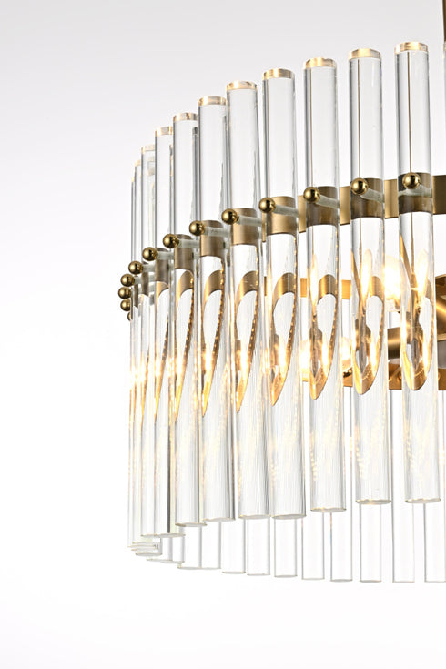 Elegant Lighting Paulina 4 Light Pendant D20 Inch x H20 Inch L4 in Satin Gold Model: LD925D20SG