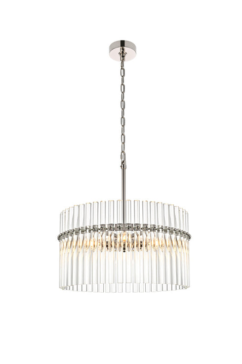 Elegant Lighting Paulina 4 Light Pendant D20 Inch x H20 Inch L4 Polished nickel Model: LD925D20PN