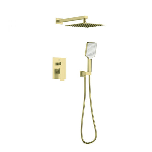 Elegant Lighting Petar Complete Shower Faucet System with Rough in Valve in Brushed Gold Model: FAS-9003BGD
