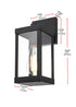 Elegant Lighting Peter 1 Light Wall Sconce W4.3 Inch E5.5 Inch H10.6 Inch in Black Model: OD413W11BK