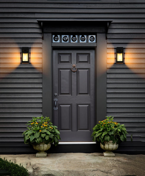 Elegant Lighting Peter 1 Light Wall Sconce W4.3 Inch E5.5 Inch H10.6 Inch in Black Model: OD413W11BK