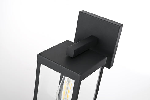 Elegant Lighting Peter 1 Light Wall Sconce W5.9 Inch E8.5 Inch H14.1 Inch in Black Model: OD413W14BK