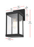 Elegant Lighting Peter 1 Light Wall Sconce W5.9 Inch E8.5 Inch H14.1 Inch in Black Model: OD413W14BK