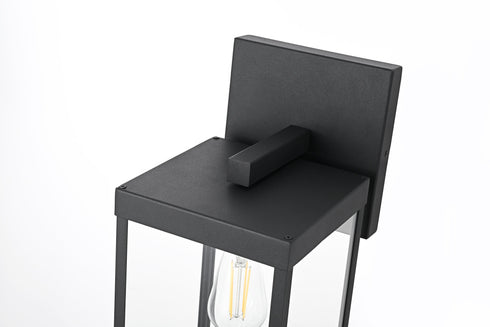 Elegant Lighting Peter 1 Light Wall Sconce W7.4 Inch E9.4 Inch H17.9 Inch in Black Model: OD413W18BK