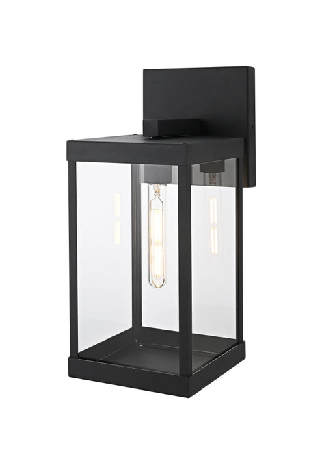 Elegant Lighting Peter 1 Light Wall Sconce W7.4 Inch E9.4 Inch H17.9 Inch in Black Model: OD413W18BK