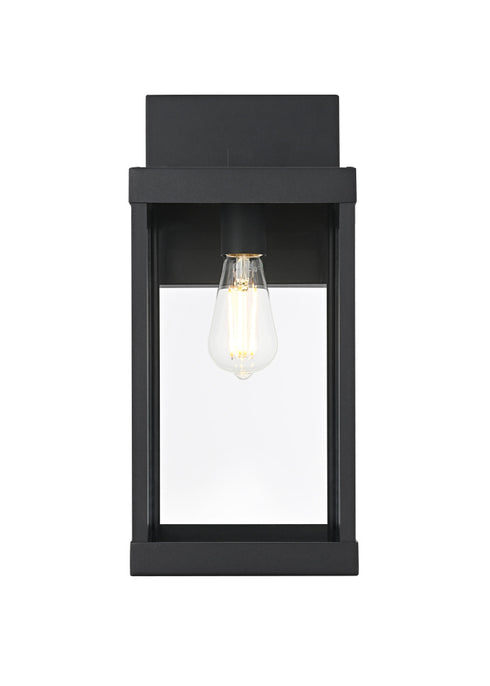 Elegant Lighting Peter 1 Light Wall Sconce W7.4 Inch E9.4 Inch H17.9 Inch in Black Model: OD413W18BK