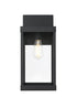 Elegant Lighting Peter 1 Light Wall Sconce W7.4 Inch E9.4 Inch H17.9 Inch in Black Model: OD413W18BK