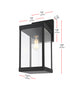 Elegant Lighting Peter 1 Light Wall Sconce W7.4 Inch E9.4 Inch H17.9 Inch in Black Model: OD413W18BK