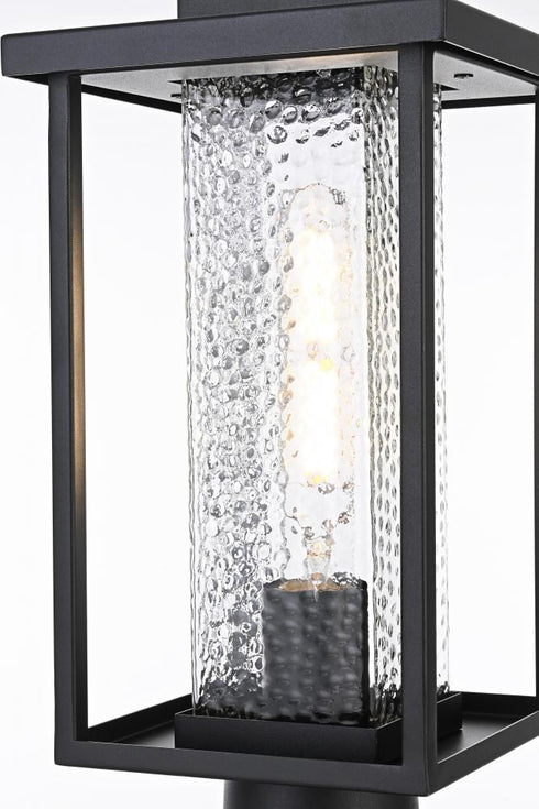 Elegant Lighting Philip 7 inch Outdoor Pendant in Black Model: OD307P17BK